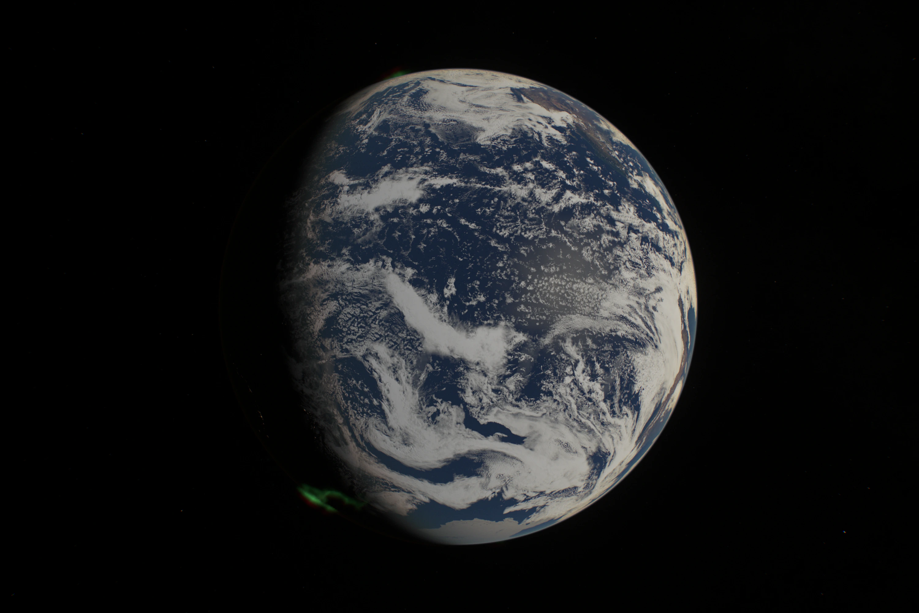 The same view with more thin, streaky cloud between the dense masses.